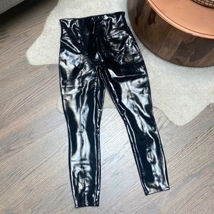 Spanx Petite Liquid Leather Stretchy Pants